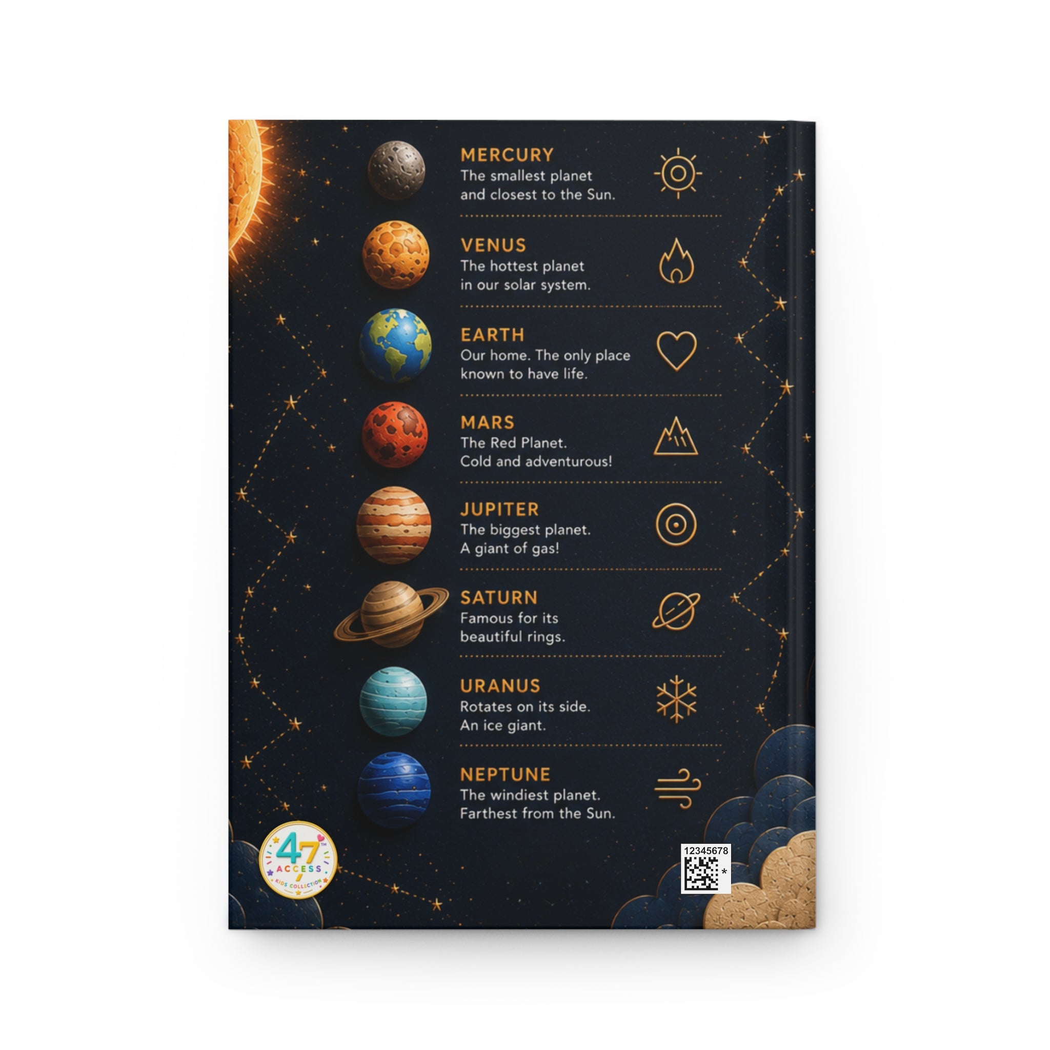 Access 47 Kids Collection Space Journal for Kids | Solar System Writing Notebook
