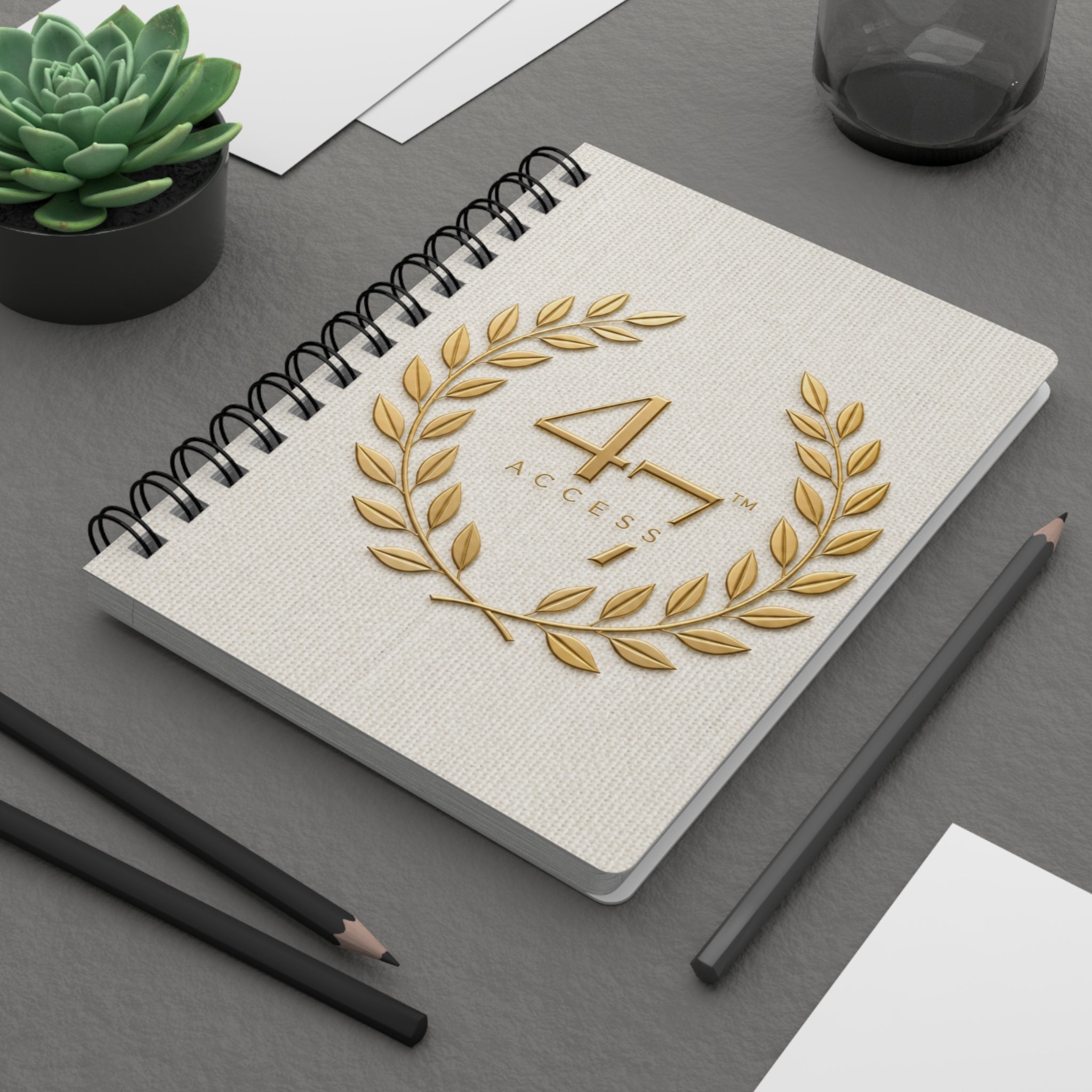 Access 47 Ivory Linen | Signature Spiral Journal