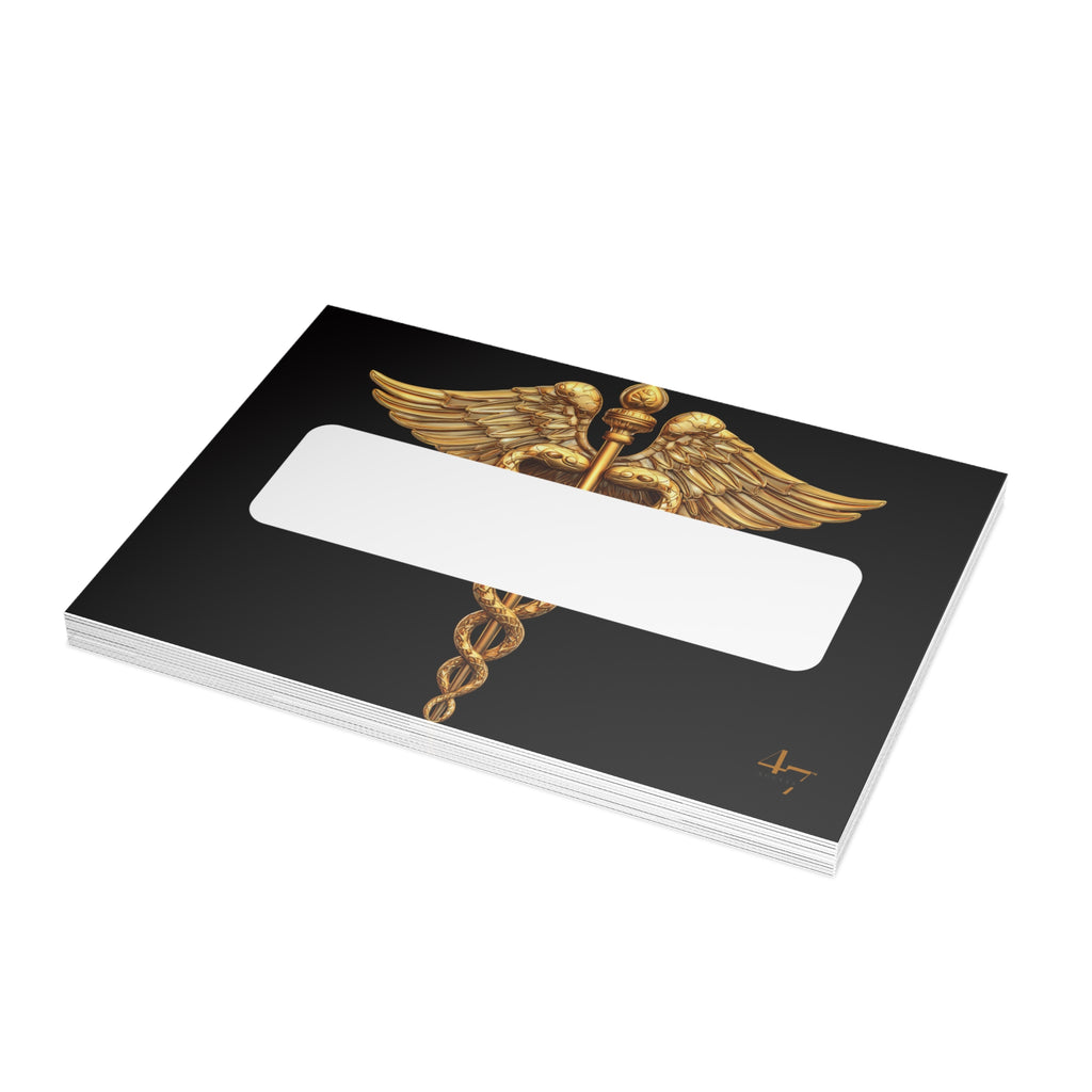 5x7 Index Thinking Cards | Caduceus Balance Emblem | Access 47
