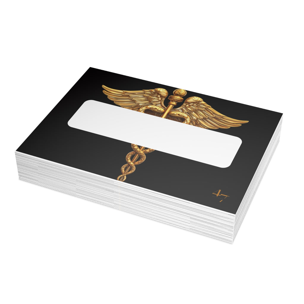 5x7 Index Thinking Cards | Caduceus Balance Emblem | Access 47