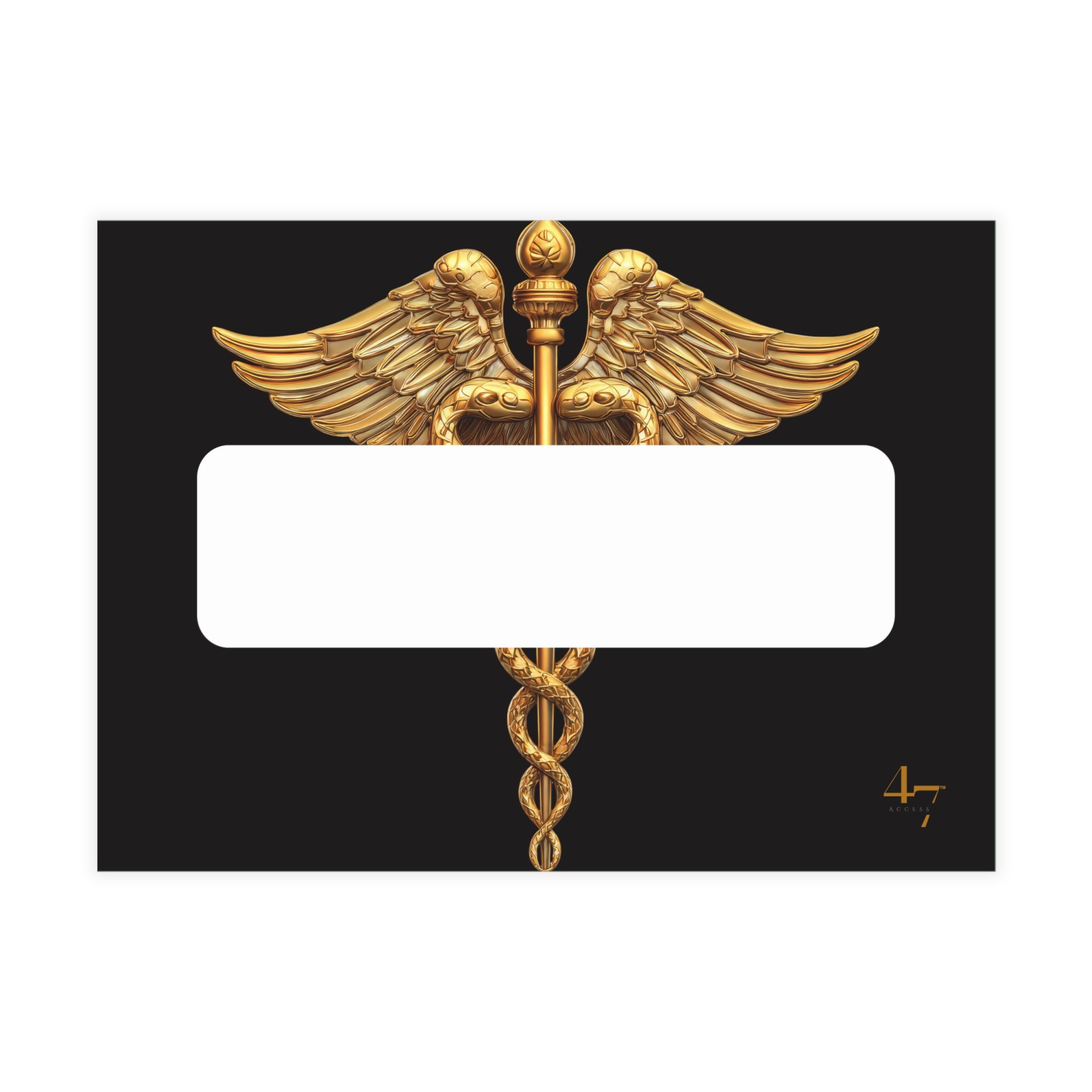 5x7 Index Thinking Cards | Caduceus Balance Emblem | Access 47