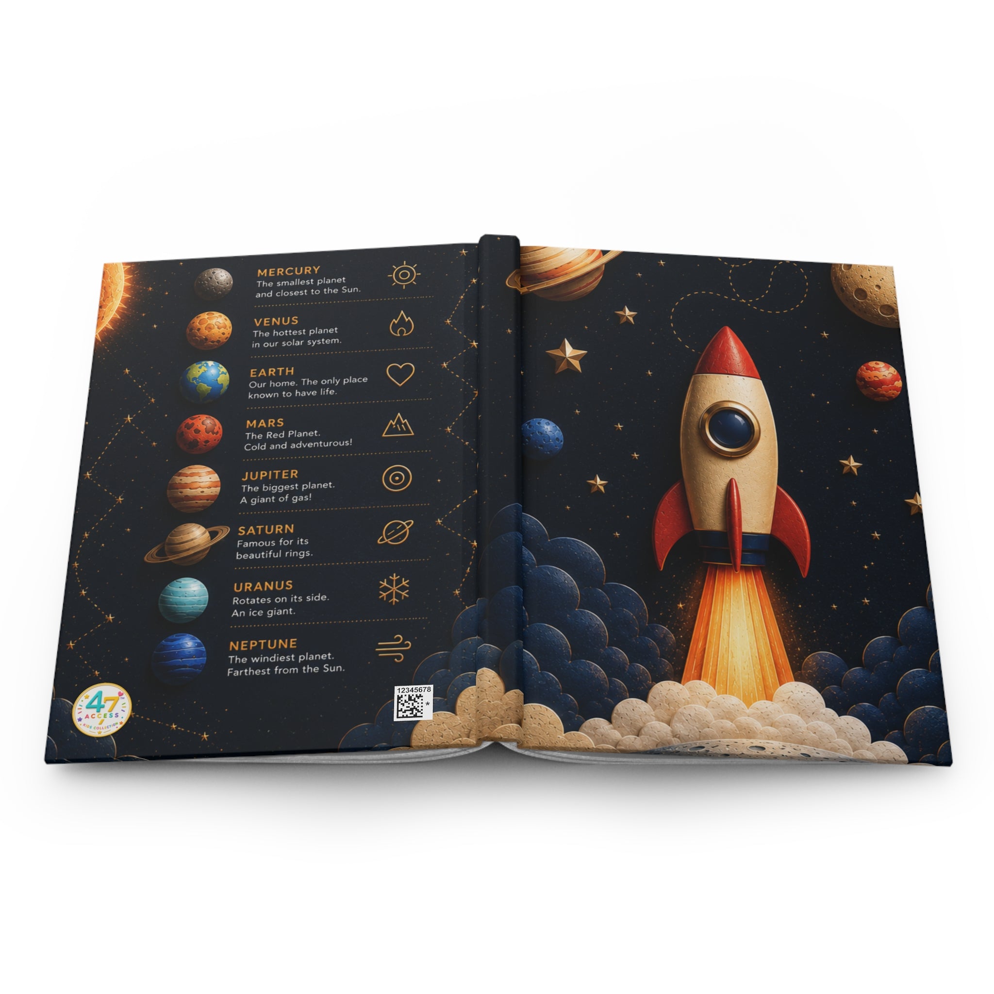 Access 47 Kids Collection Space Journal for Kids | Solar System Writing Notebook