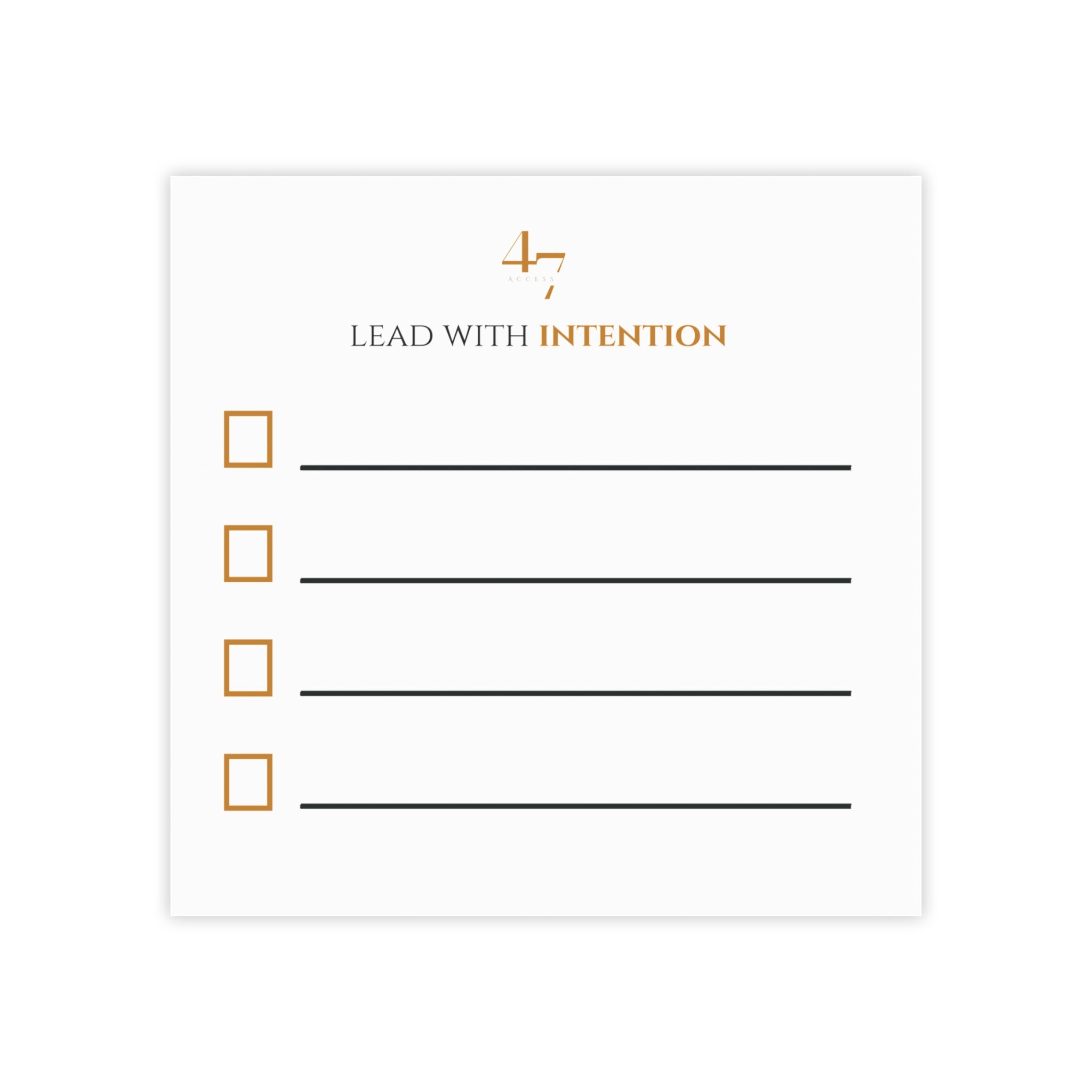Lead With Intention | Access 47 Execution Sticky Notes