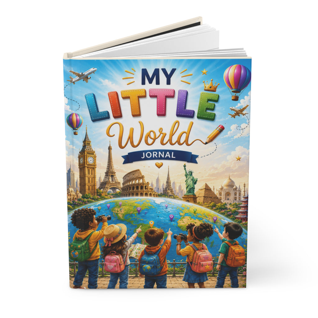 My Little World Travel Kids Hardcover Journal | Children's Adventure Notebook