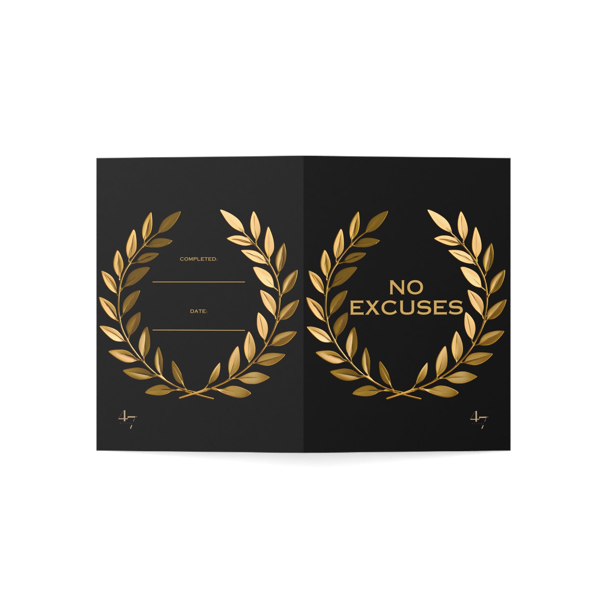 Noir "No Excuses" Personal Pursuit Card