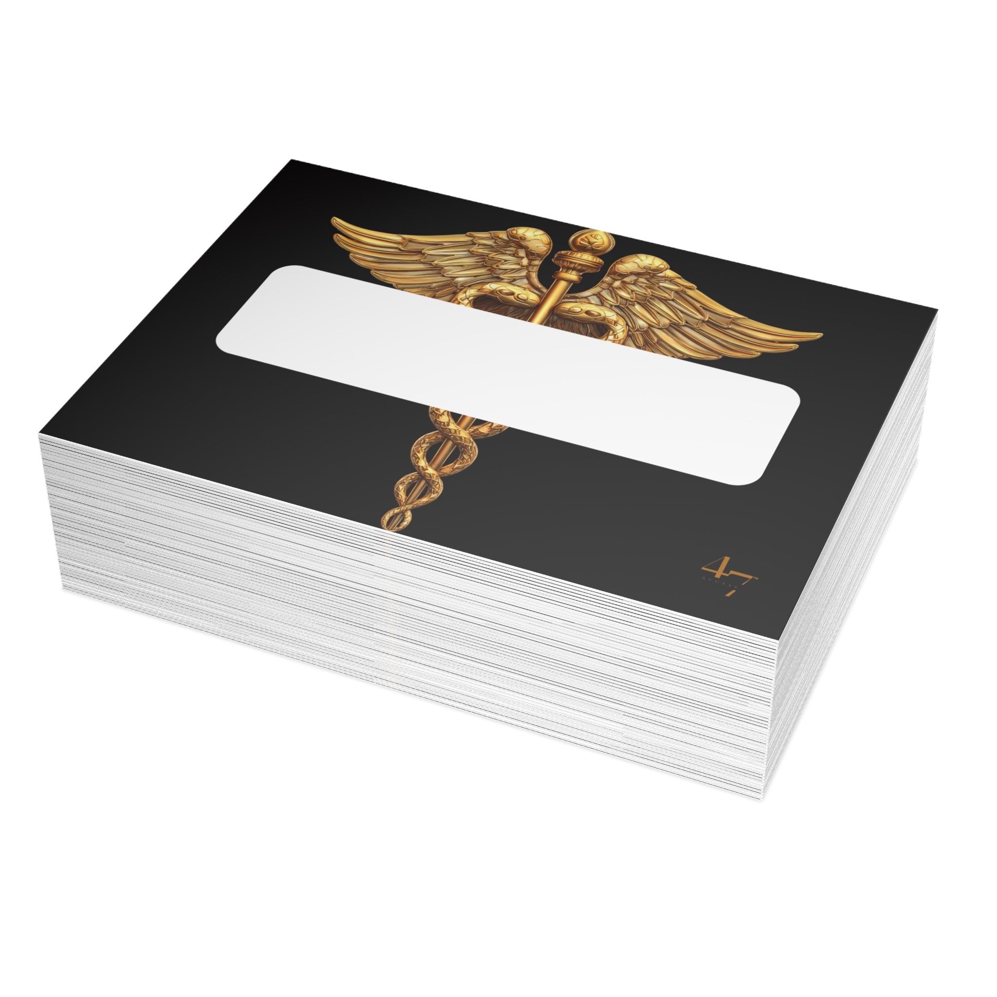 5x7 Index Thinking Cards | Caduceus Balance Emblem | Access 47