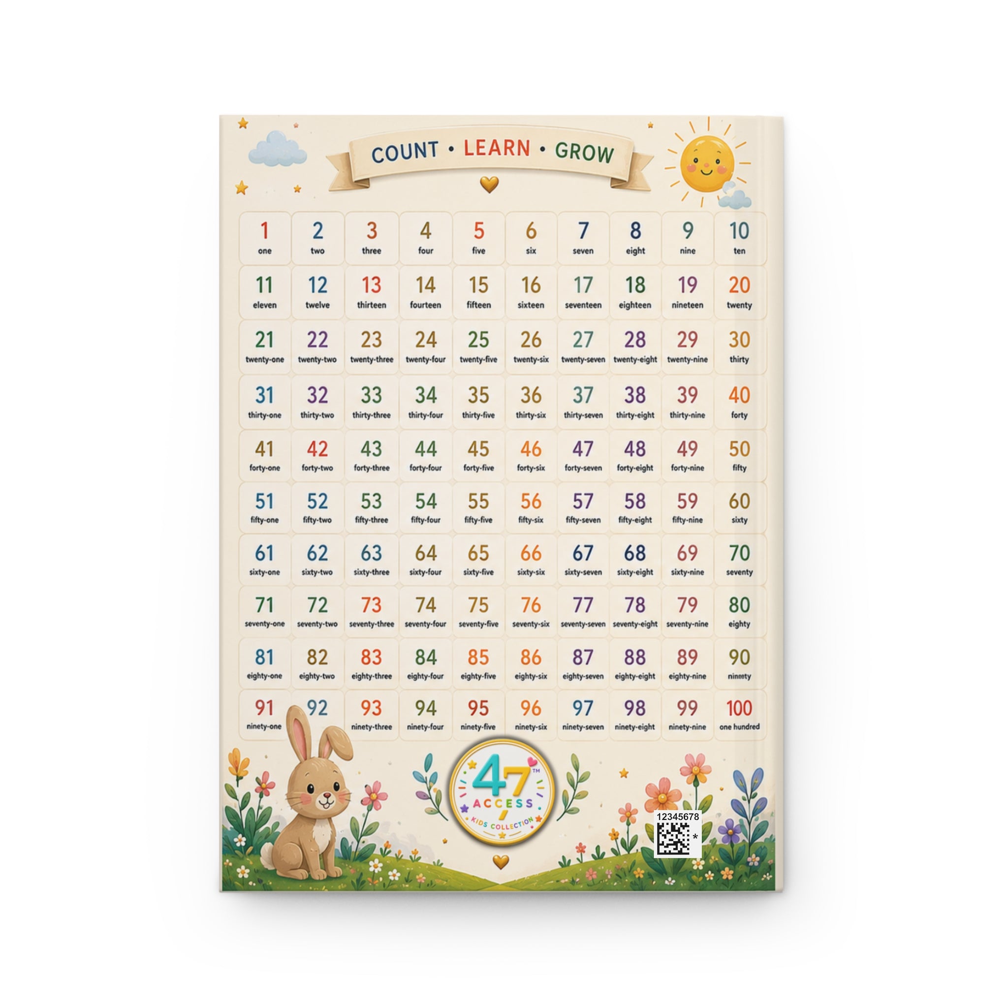 Access 47 Kids Collection | I Can Count to 100 Hardcover Journal