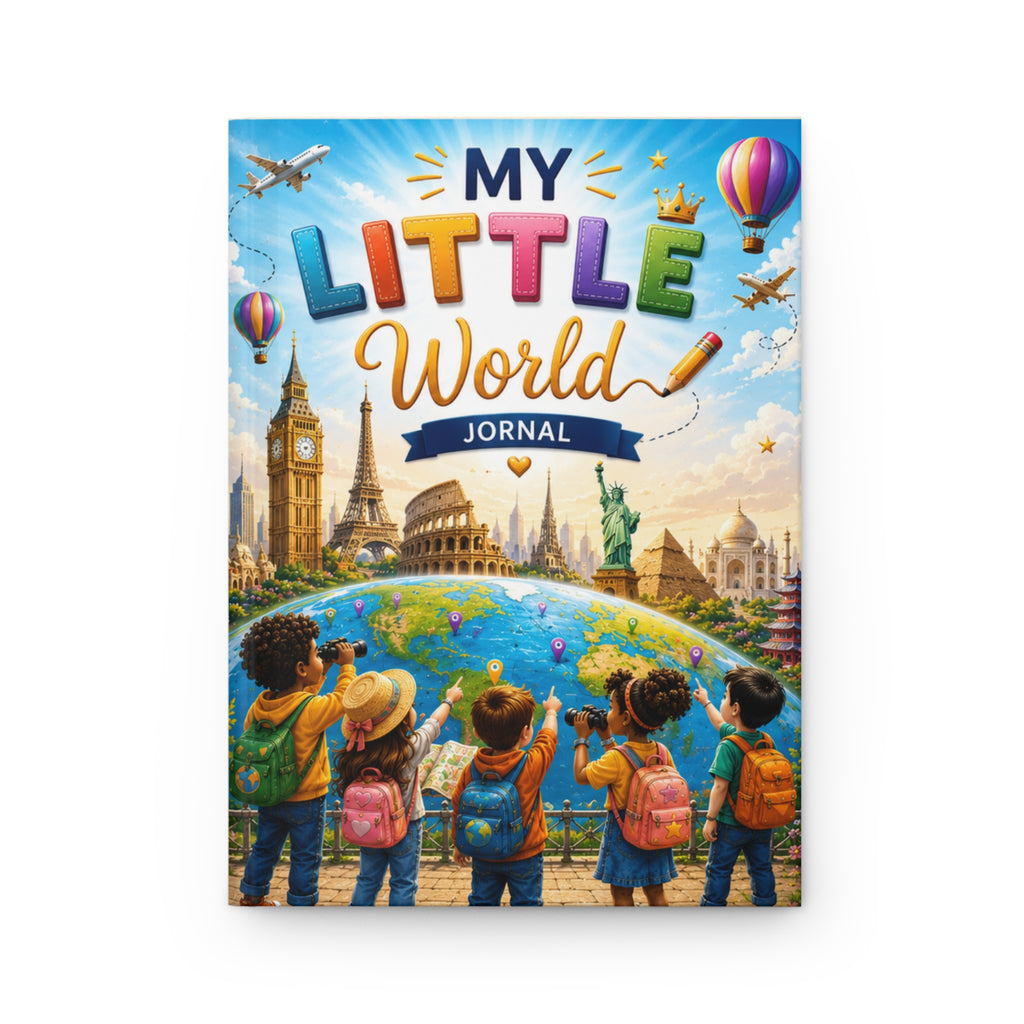 My Little World Travel Kids Hardcover Journal | Children's Adventure Notebook