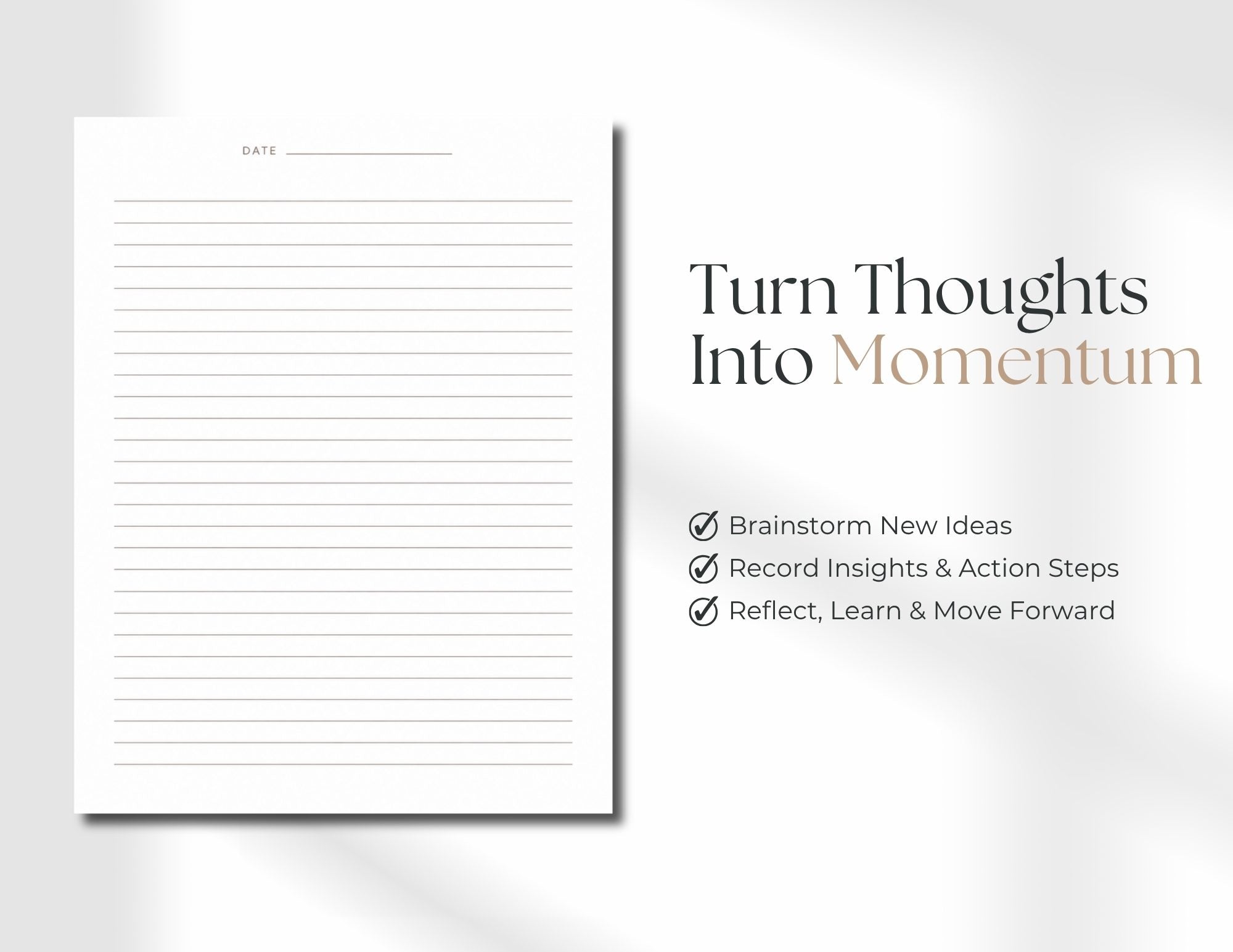 Reflection page inside the Access 47 Execution Journal