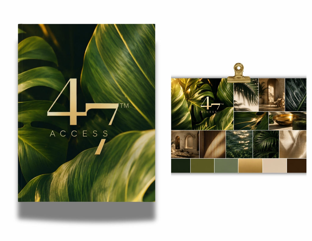 Evergreen design inspiration for the Access 47 Execution Journal