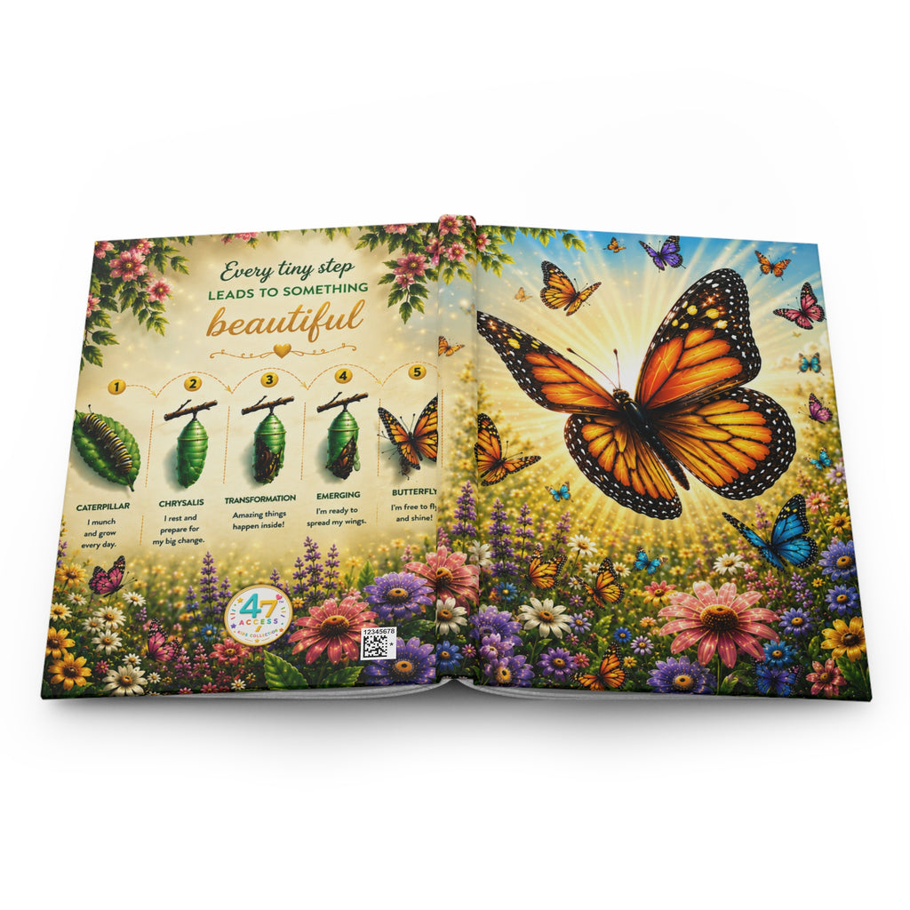 Butterfly Life Cycle Kids Hardcover Journal | Children's Butterfly & Nature Cover Notebook
