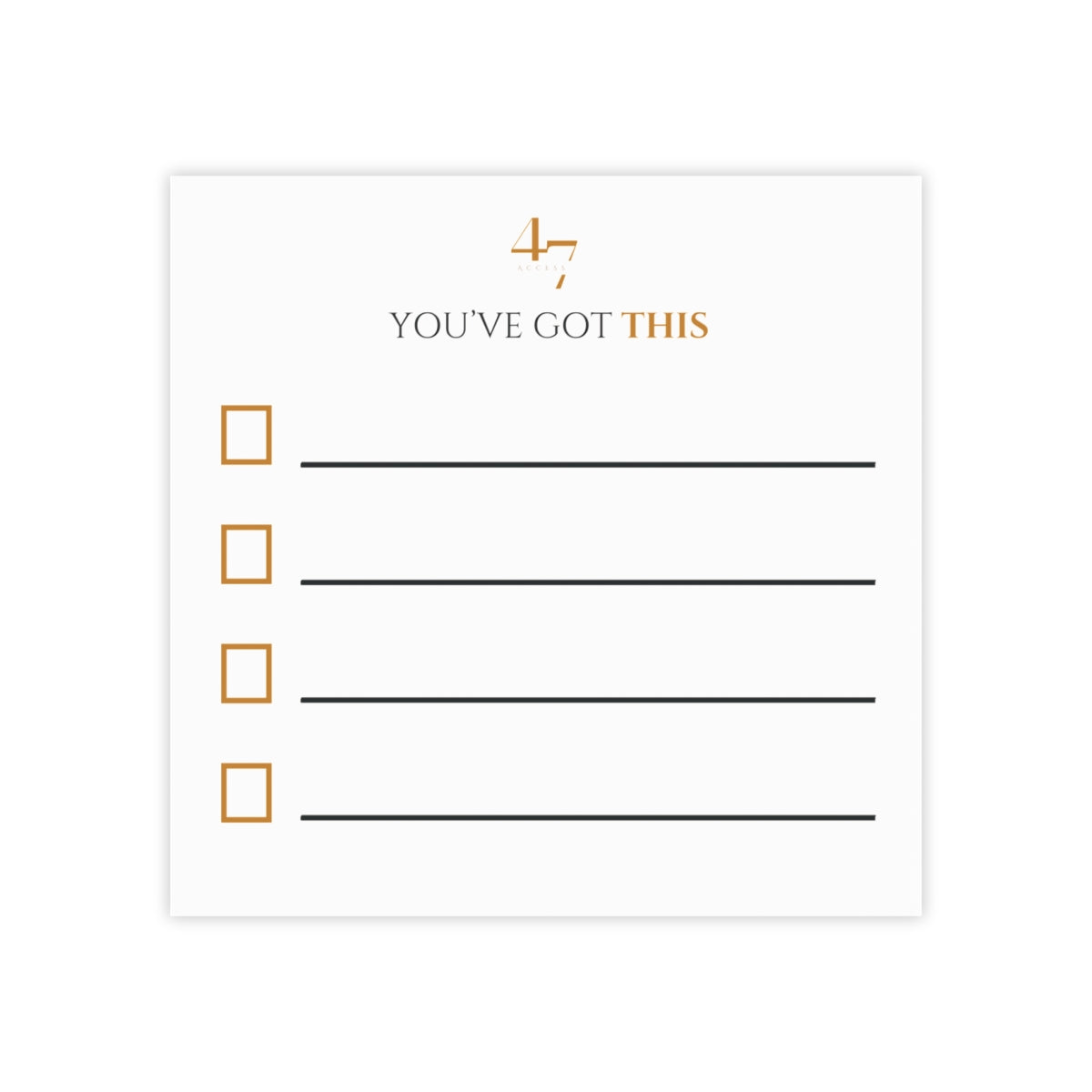 Execution Sticky Notes 4 × 4 Structured Productivity Notes for Focus and Follow Through | Access 47